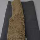 Smiry Dog Door Mat for Muddy Paws 48x30, Absorbs Moisture and Dirt Doormat, Non-Slip Washable Quick Dry Chenille Front Door Mat Indoor Entrance, Entryway Carpet for Inside Floor, Beige