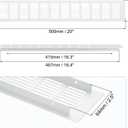 PATIKIL Rectangle Air Vent Cover Aluminum 20x3" Silver
