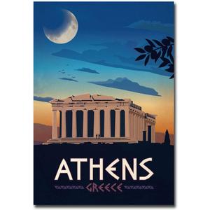 Athens Greece Travel Vintage Art Refrigerator Magnet Size 2.5" x 3.5"