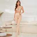 Women's 200D Thick Tights with Fleece Lining - Opaque Winter Pantyhose for Ultimate Warmth in 4 Classic Colors (Beige, M)