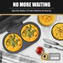 FineMade Omelette Maker Electric, Omelette Pan Nonstick, Dual Omelette Makers with 2 x 4.75 Round Grooves, Egg Bite Maker, Electric Double Egg Pan, Mini Pancake Maker, Breakfast Sandwich Maker, Black