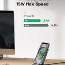 INIU Wireless Charger, 15W Fast Wireless Charging Station with Sleep-Friendly Adaptive Light Compatible with iPhone 17 16 15 14 13 12 Pro Max Samsung Galaxy S25 S24 S23 Note 20 Google etc (Black)