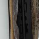 4ft Folding Table, Portable Fold-in-Half Adjustable Height Utility Table for Indoor/Outdoor Use, Durable HDPE & Steel, Stable & Lightweight, Multi-Purpose, Black Woodgrain