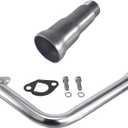 212cc exhaust with 3 Stage exhaust tip For Predator 212cc 196cc 6.5HP for Honda GX160 GX200 for Coleman CT200U BT200X CT200u-ex Mini Bike Go Kart part sliver