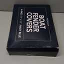 Boat Fender Covers  | Black & Navy Blue | 1, 2 & 4-Pack | Polyester (4-Pack, Navy Blue, 10″ x 26″)