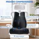 Lumbar Support Pillow for Office Chair,Seat Cushion with Back Support,Office Chair Cushion for Tailbone Pain,Sciatica and Hemorrhoid Relief (Black)