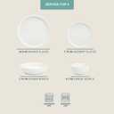 Gibson Home Oslo Dinnerware Set for 4, 16-Piece White Porcelain Plates and Bowls Ceramic Dish Set | Microwave & Dishwasher Safe
