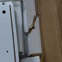 DWVO TV Stand for 75/ 80 Inch TV, Entertainment Center, LED Light Media Console, TV Cabinet with Barn Doors and Power Outlet for Living Room, White