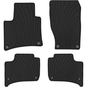 Car Floor Mats Custom Fit for Porsche Cayenne 2011-2018 Full Black Rubber Auto Floor Liners Set Waterproof All Weather Protection Heavy Duty Odorless