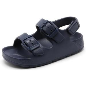 INMINPIN Toddler Boys Girls Buckle Sandals Comfort Open Toe Sandal with Adjustable Back Strap