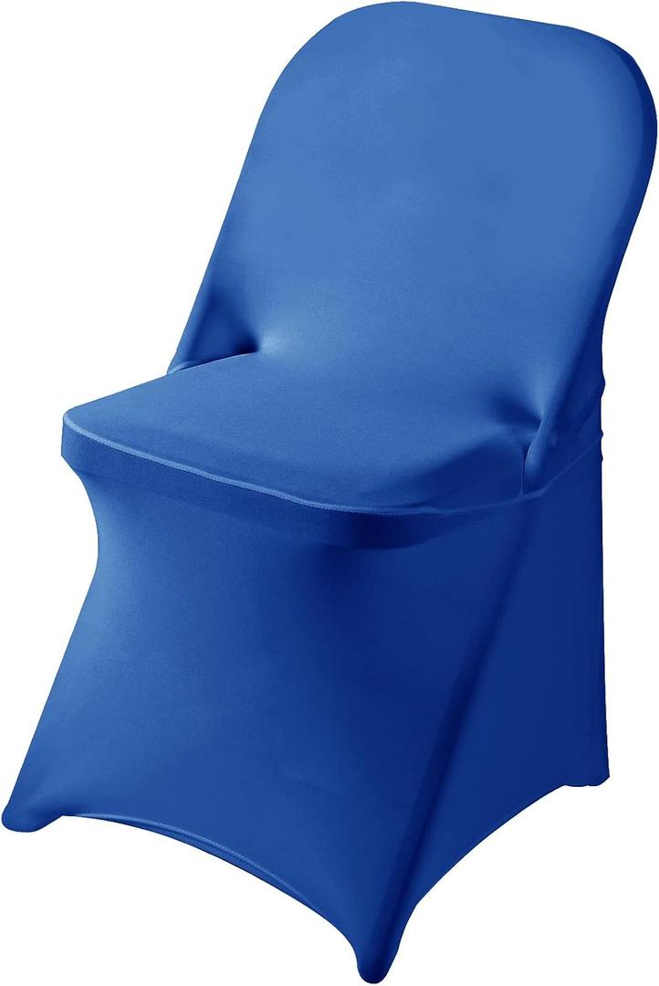 Ascoza 20 Pack Royal Blue Spandex Folding Chair Covers in Stretch Washable Fabric for Wedding, Party,Holidays,Celebration and Other Special Events