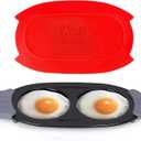Microwave Egg Cooker Quick-Heat Egg Poacher for Breakfast Sandwiches Microwave Egg Fryer Dishwasher-Safe