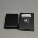 Genuine Leather Wallet for Men Bifold RFID Blocking Wallets with 12 Card Slots, 2ID Window & 2 Cash Pocket - Includes Gift Box (Black)