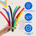 Frienda 7 Pcs Foam Noodles for Crafts 70 ft 5/8 Inch Multicolor Pool Tube Noodles Foam Versatile Pool Rod Rope Cylinder for Modeling, DIY Arts and Crafts Supplies(Bright)