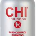 CHI for Dogs Shed Control Shampoo - Anti-Shedding Dog Wash for Excess Fur and Loose Hair - Gentle Formula for All Coat Types - Sulfate and Paraben Free - pH Balanced - Made in USA, 16 Fl Oz