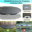 10 Ft Wintet Pool Cover, with Automatic Drain Round Pool Cover, One-Piece Quick Installation and Removal for Round Hot Tub and Spa Pool, Preventing Waterlogging, UV Protected (Black)