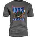 Blue 84 Montreal Canadiens NHL Officially Licensed Youth T-Shirt Ringspun Hockey Bite, Large Black