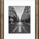 Golden State Art, 11x14 Photo Frame with Mat for Pictures 8x10 and Real Glass (Dark Gold Brown & Bronze Pewter Panel with White Color Mat, 1.25 Inch Frame Border)