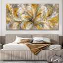 I@U Large Yellow White Wall Art Living Room Decor Modern Abstract Feather Wall Art Prints For Wall Decor Bedroom Office Kitchen Dining Room Canvas Print Modern Artwork For Walls 29x58 Inch