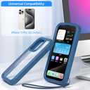 WXR Compatible with iPhone 15 pro case,Soft Silicone Bumper & Crystal Clear Hard PC Back and Hard PC Inner,[Military Grade Drop Protection] 3in1 Heavy Duty Case for iPhone 15 pro 6.1 inch. (Blue)