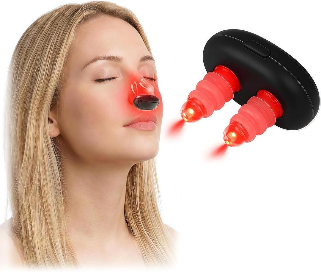 2026 Upgraded Portable Red Light Therapy for Nose, USB Rechargeable Compact Light Device with Ergonomic Design, Travel-Friendly Wellness Accessory