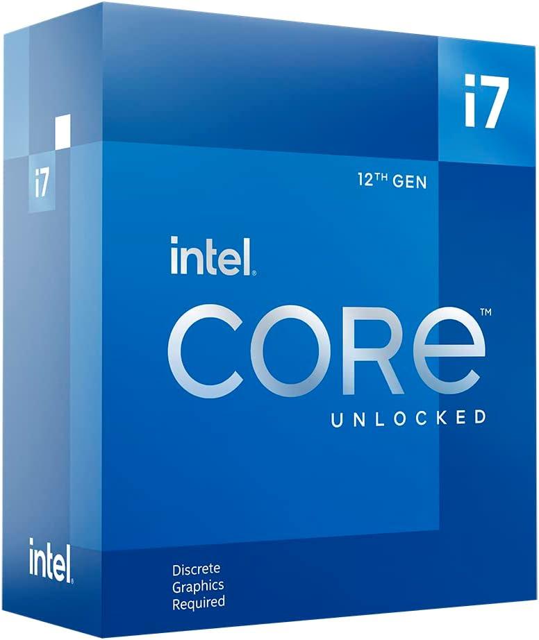 Intel Core i7-12700KF, 12-Core Desktop Processor (8P+4E) up to 5.0GHz, LGA1700 125W 600 Series Chipset