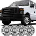 F8UZ-1130-AA Hubcaps Wheel Covers Compatible with Ford E-150(1998-2014)/E-250(1998-2014)/E-350(1998-2019,2021-2024)/E-450(1999-2019,2023) 16" Hubcaps/Wheel Covers Set Silver (Set of 4) F8UZ1130AA