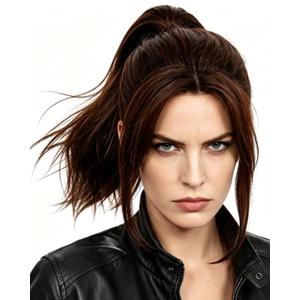 ANOGOL Hair Cap + Brown Ponytail Wig Brown Wigs for Women Cosplay with Ponytail and Bangs Auburn Wigs for Anime Cosplay for Halloween Party Christmas Costume Auburn Pigtail Wig