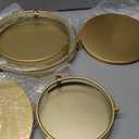Tioncy Set of 6 Gold Cake Stand Round Metal Cake Stands Antique Gold Dessert Display Cupcake Pastry Candy Display Plate for Wedding Birthday Party Event Bridal Celebration Table(Simple)