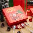 Christmas Lollipops Candy, 4 Pack Christmas Candy Individually Wrapped, Fruit Flavored Light-Up Suckers Bulk For Festive Treats (EXP 07/15/25)