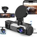Dash Cam Front and Rear, 1080P 3 Channel Car Camera with Front Rear Inside Recording, 32GB Card, 5GHz WiFi, APP Control, Night Vision, WDR, G-Sensor, Loop Recording, 24H Parking Mode