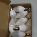 KINDEEP LED Candelabra Light Bulbs Dimmable 60 Watt Equivalent, Daylight 5000K, 600LM, E12 Candle Bulb Base 6W Ceiling Fan Lightbulbs Type B Bulb for Chandelier, Wall Sconces, 7 Packs