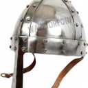 Medieval Norman Nasal Helmet Crusader Normannen Knight Armor Helm with Pre-Fitted Adjustable Inner Liner Warrior Helmets Adult, Medium
