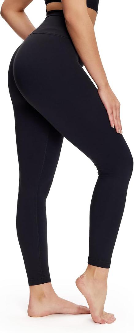 NANJI High Waisted Leggings for Women - Buttery Soft Yoga Pants, Squat Proof Stretch Workout Running Casual Leggings (Black, XL)