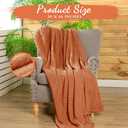 Buryeah 12 Pcs Flannel Throw Blankets Bulk Outdoor Wedding, Terracotta