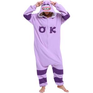NAITOKE Adult Animal Onesie Halloween Costume Cosplay One-Piece Pajamas Women Man Teens (Small, Purple)