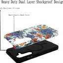 J.west Floral Galaxy S24 Plus Case 5G 6.7 inch - Vintage Blue Flowers Print, Slim Dual-Layer Hybrid Shockproof Bumper with Anti-Scratch Cover, Protective Phone Case for Women Girls