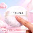 CJJKH 5 Pieces Body & Face Powder Puff with Container Set, 3.6Inch in diameter,Crystal Storage Case, 2 Soft Washable Velour Puffs and 2 Dual-Use Dry/Wet Puffs for Women, Baby, Face & Body Makeup