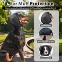 Adhiper Upgrade Dog Ear Muffs Wraps Noise Protection Quiet Ears, Elastic Waterproof Dog Ear Covers for Grooming, Bath, Drying, Swim & Anxiety Relief Reserved Ear Room Design (Gray/Small)