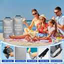 KEOHOLI 4 Packs Universal Pool Step Weights 500D PVC 10L Waterproof Bags for Swimming Pool Ladder Weights Above Ground Pools Sand Bags Pool Stair Weights for Pool Steps, Easy&Quick Fill Sand (Grey)