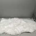 Faux Sheepskin Chair Cover Seat Pad Cozy Shaggy Area Rug for Bedroom Living Room Cushion for Sofa Floor Suitable for Tile Laminate Flooring