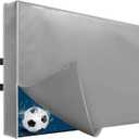 Outdoor TV Cover 48 to 50 Inch, Weatherproof Waterproof Outside TVs Covers Heavy Duty 600D Oxford Covers Outdoor Screen Protectors Shield with Zippers for Flat Screen (Grey)