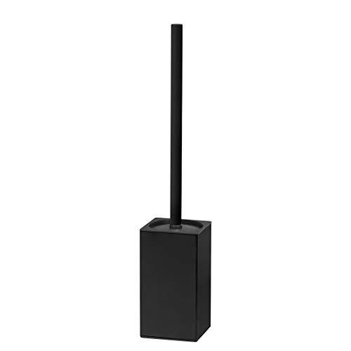 Toilet Brush Holder Stainless Steel 304 Standing Black Square Toilet Brush Holder for Bathroom Storage and Organization (Black)