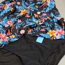 Yonique Two Piece High Neck Tankini Swimsuits for Women Tummy Control Bathing Suits Floral Print Swimwear, XL