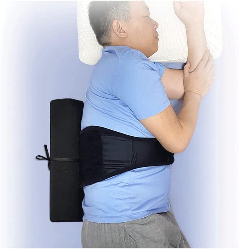Snoring Pillows Side Sleep Anti Snore Back Sleeping Position Side Sleeper Pillow for Snoring Relief Stopper Belt Cushion Adults (Black)