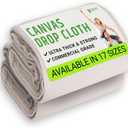 GREEN LIFESTYLE All Purpose Canvas Drop Cloths - Drop Cloth for Painting, Floor Cover, Heavy Duty Protection for Furniture & Surfaces, Reusable Painters Canvas Tarp for Renovation & Home (2 Pack 6x9)