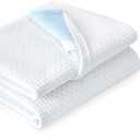 Subrtex 3 Inch Mattress Topper Cover (Only Cover) Mattress Topper Protector Bedding Rayon Made from Bamboo Removable Mattress Encasement with Zippers, Twin XL (White)