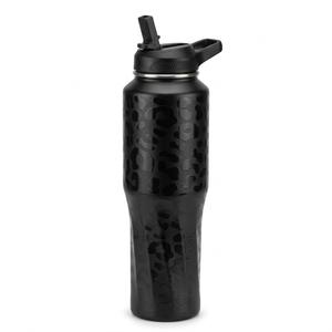Water Bottle With 100% Leakproof Covered Silicone Straw | Insulated Stainless Steel Water Bottle | Cup-Holder Friendly | Fast Flow | BPA-Free (Onyx Leopard)
25oz