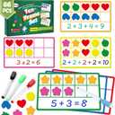 Torlam Magnetic Ten Frame Set, Math Games for Kids Math Manipulatives Elementary Kindergarten Preschool Classroom Must Haves, Math Counters Toddler Learning Toys Game for Homeschool Special Education