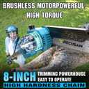 2-in-1 Cordless 8 Inch Pole Saw for Tree Trimming, 4.2M Extended Reach Electric Pole Saw with 180 Adjustable Head, Brushless Motor, 24.0Ah High-Capacity Batteries & Extra Chain